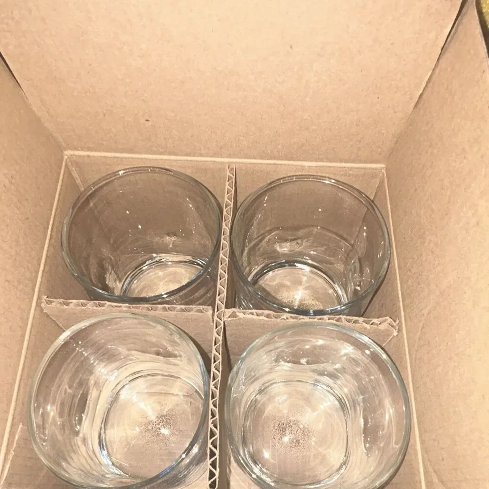 Threshold Telford Clear Glass Tumblers Set of 4 12.5 fl oz Dishwasher Safe